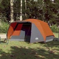 Berkfield Home Modern Camping Tent with Porch 4-Person Orange Waterproof
