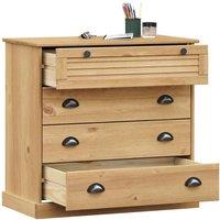 Berkfield Home Beautiful Chest of Drawers VIGO 80x40x76 cm Solid Wood Pine in Brown | Size: 80 x 40 x 76 cm