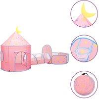 Berkfield Home Durable Children Play Tent with 250 Balls Pink 301x120x128 cm | Size: 301 x 120 x 128 cm