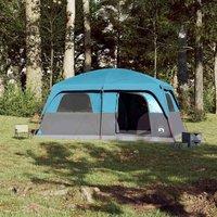 Berkfield Home Modern Family Tent Cabin 10-Person Blue Waterproof