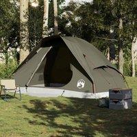 Berkfield Home Modern Family Tent Dome 6-Person Brown Waterproof