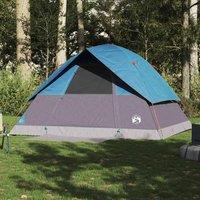 Berkfield Home Modern Family Tent Dome 6-Person Blue Waterproof