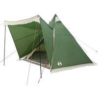 Berkfield Home Modern Family Tent Tipi 6-Person Green Waterproof