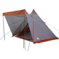 Berkfield Home Modern Family Tent Tipi 6-Person Grey Waterproof