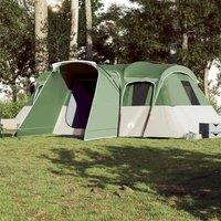 Berkfield Home Modern Family Tent Tunnel 16-Person Green Waterproof