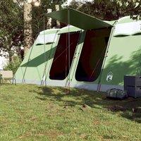 Berkfield Home Modern Family Tent Tunnel 10-Person Green Waterproof