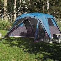 Berkfield Home Modern Family Tent with Porch 6-Person Blue Waterproof