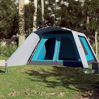 Berkfield Home Modern Family Tent with Porch 9-Person Blue Quick Release