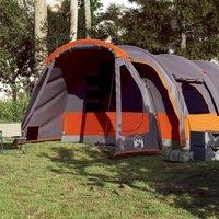 Berkfield Home Modern Family Tent Tunnel 8-Person Grey Waterproof