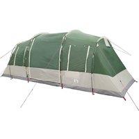 Berkfield Home Modern Family Tent Tunnel 6-Person Green Waterproof