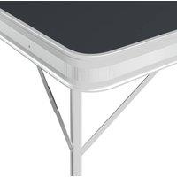 Berkfield Home Durable Folding Camping Table with 2 Benches Aluminium Grey