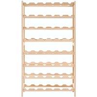 Berkfield Home Sturdy Wine Rack Cedar Wood 57.5x28x102 cm in Light Tan