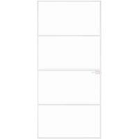 Berkfield Home Interior Door White 93x201.5 cm Tempered Glass&Aluminium Slim