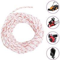 Berkfield Home Pull Starter Cord White & Red 3 mm 10 m Nylon
