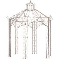 Berkfield Home Garden Pavilion Antique Brown 3 m Iron