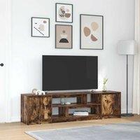 Berkfield Home TV Cabinet Smoked Oak 188.5x41x50 cm Engineered Wood in Brown