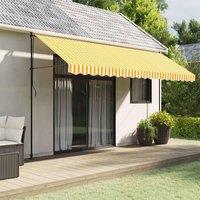 Berkfield Home Replacement Fabric for Awning Valance Yellow & White Stripe 4.5 m