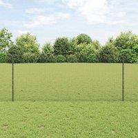 Berkfield Home Garden Fence Set Set of 2 Grey Plastic-coated metal 10 x 1 metre