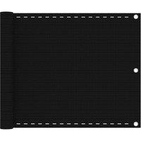 Berkfield Home Balcony Screen Black 75x600 cm HDPE
