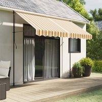Berkfield Home Replacement Fabric for Awning Valance Yellow & Grey Stripe 3 m