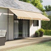 Berkfield Home Replacement Fabric for Awning Valance Yellow & Grey Stripe 4.5 m