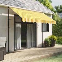 Berkfield Home Replacement Fabric for Awning Valance Yellow & White Stripe 3 m