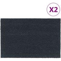 Berkfield Home Door Mats 2 pcs Dark Grey 40x60 cm Tufted Coir