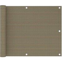 Berkfield Home Balcony Screen Taupe 75x500 cm HDPE in Beige