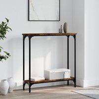 Berkfield Home Console Table Smoked Oak 75x22.5x75 cm Engineered Wood in Brown