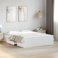 Berkfield Home Bed Frame with Drawers without Mattress White 120x190 cm Small Double