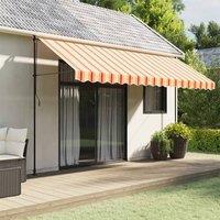 Berkfield Home Replacement Fabric for Awning Valance Yellow & Orange Stripe 4.5 m