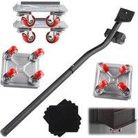 FLAVORA Heavy Duty Furniture Lifter Shifter Mover Kit in Silver | Size: 10000mm x 520mm