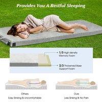FLAVORA Memory Foam Camping Sleeping Mat in Grey