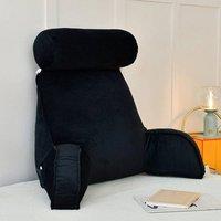 SPETLEK Reading Pillow For Bed Back Rest Lumbar Black | Size: Cot