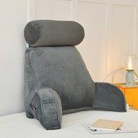 SPETLEK Reading Pillow For Bed Back Rest Lumbar Light Grey | Size: Cot