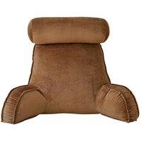 SPETLEK Reading Pillow For Bed Back Rest Lumbar Coffee in Brown | Size: Cot