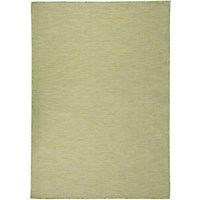 Berkfield Home Outdoor Flatweave Rug 140x200 cm Green | Size: 100 cm diameter
