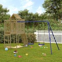 Berkfield Home Outdoor Playset Impregnated Wood Pine in Brown