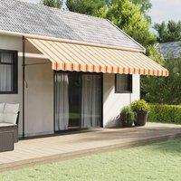 Berkfield Home Replacement Fabric for Awning Valance Yellow & Orange Stripe 5 m