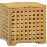 Berkfield Home Rope Box 40x40x40 cm Solid Wood Teak in Brown | Size: 40 x 40 x 40 cm