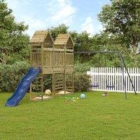 Berkfield Home Outdoor Playset Impregnated Wood Pine in Brown