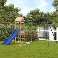 Berkfield Home Outdoor Playset Solid Wood Pine in Brown