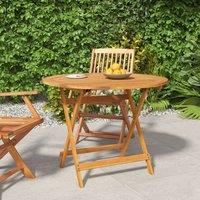 Berkfield Home Folding Garden Table 90x75 cm Solid Wood Acacia in Brown