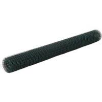Berkfield Home Chicken Wire Fence Steel with PVC Coating 10x1.5 m Green
