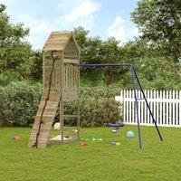 Berkfield Home Outdoor Playset Impregnated Wood Pine in Brown