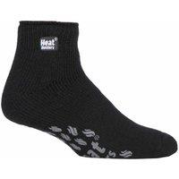 SOCKSHOP Heat Holders Men's 1 Pair Slipper Thermal Ankle Slipper Socks in Black | Size: 6-11