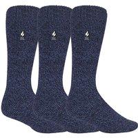 Heat Holders Men's 3 Pairs Original Thick Winter Thermal Socks for Cold Weather in Blue | Size: 12-14