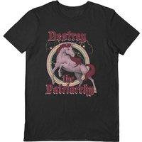 Thiago Correa Men's Destroy The Patriarchy T-Shirt in Black | Size: Large