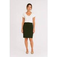 Kettlewell Women's Skye Short Pencil Skirt in Bottle Green | Size: Small