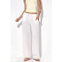 Busem Women's Women's Straight-leg Woven Trousers in White | Size: Small